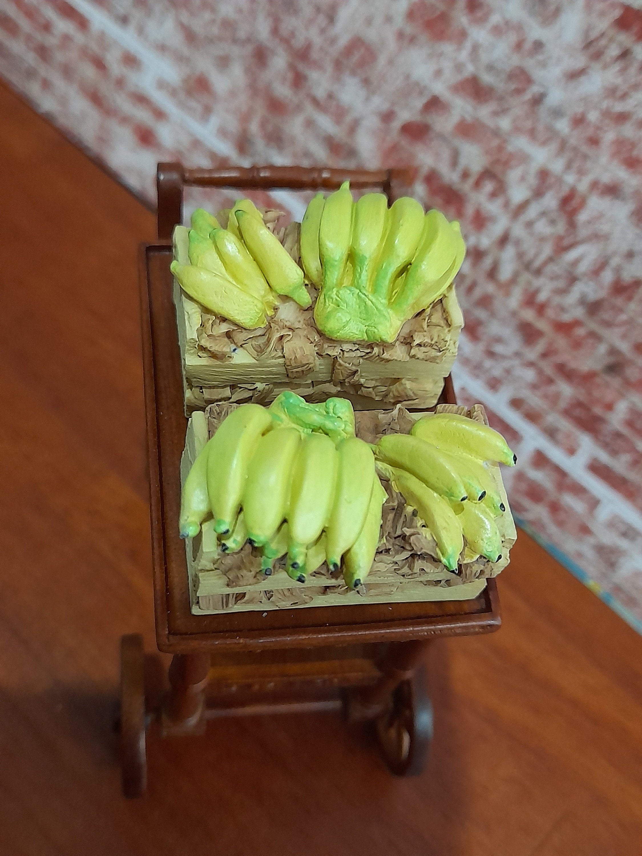 Puppenhaus-Strauß Mit Bananen – Miniatur-Küchenzubehör Im Maßstab 1:12, Ca. 35 Mm