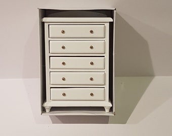 1:12 Scale White Chest of Drawers