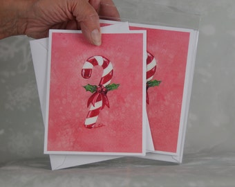Candy Cane Cards-box of 8