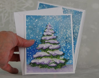 Snow Tree Cards-box of 8