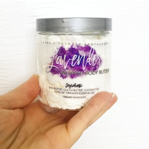 Lavender Body Butter, Vegan Lotion, Stretch Mark Cream, Pregnant Mom Gift, Whipped Body Butter, Organic Skin Care, Calming Gifts For Her