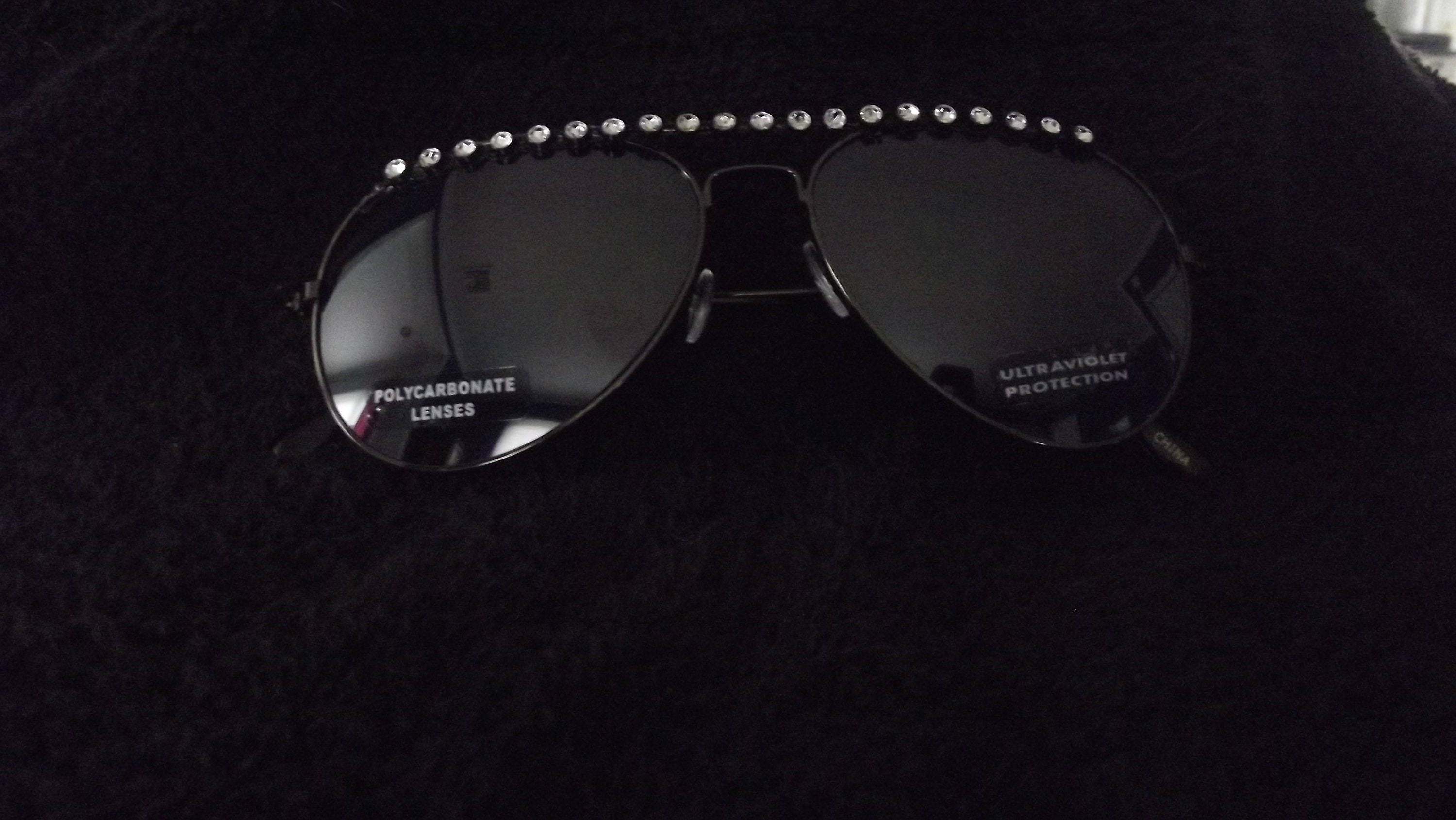 white bling sunglasses