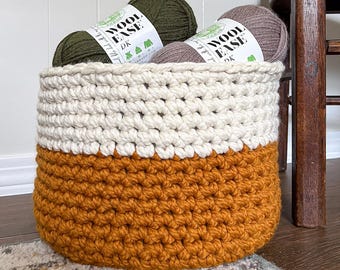 Chunky Crochet Basket Pattern: Easy Round Design (PDF Pattern)