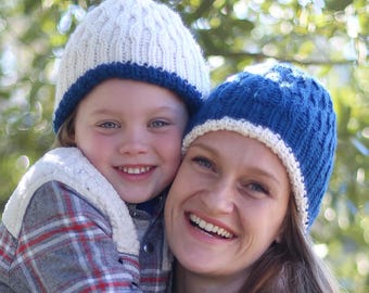 CROCHET PATTERN - Ribbed Reversible Double Brim Beanie - Faux Knit Look