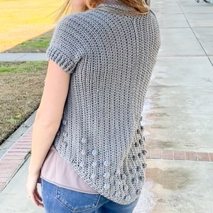 HÄKELANLEITUNG - Kurzarm Strickjacke aus DK Wolle