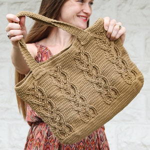 PATRÓN DE GANCHILLO - Bolso de mano de crochet trenzado