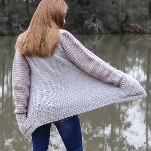 Crochet Pattern - Cozy Cardigan with Pockets