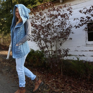 Crochet Hooded Vest Pattern: Easy Beginner PDF image 4