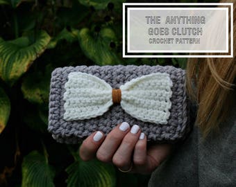 Crochet PATTERN / DIY Crochet Pattern / Crochet Clutch Pattern/ Pouch Pattern / Bridesmaids Gift / Party Favor / Bag / Little Girls Bag