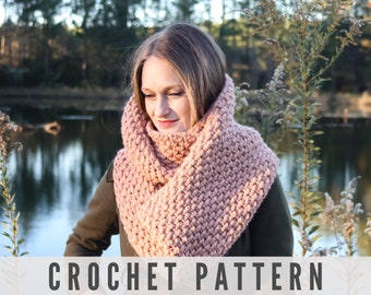 CROCHET PATTERN - Chunky Infinity Cowl / Circle Scarf