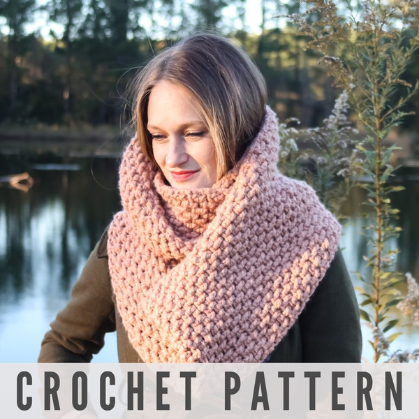 CROCHET PATTERN - Chunky Infinity Cowl / Circle Scarf