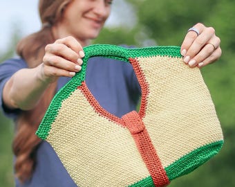 CROCHET PATTERN - Cute Chic Crochet Purse, Modern Handbag