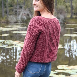 Crochet Sleeve Crimpy Cord Sweater