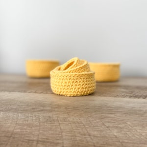 Crochet Pattern / Mini Nesting Crochet Baskets/ Crochet Storage Basket / Crochet Tutorial / Crochet Home Decor