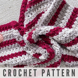 Crochet Blanket Pattern - Crochet Baby Blanket, Toddler, Lapghan, Throw - Chunky Crochet Blanket, Beginner Crochet Pattern