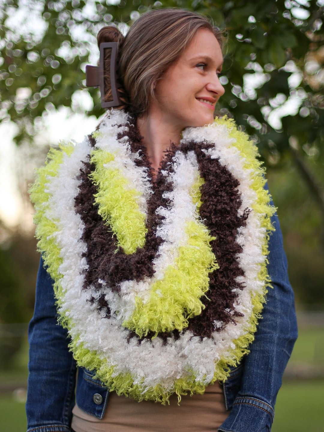 CROCHET PATTERN - Jumbo Infinity Cowl Circle Scarf - Etsy