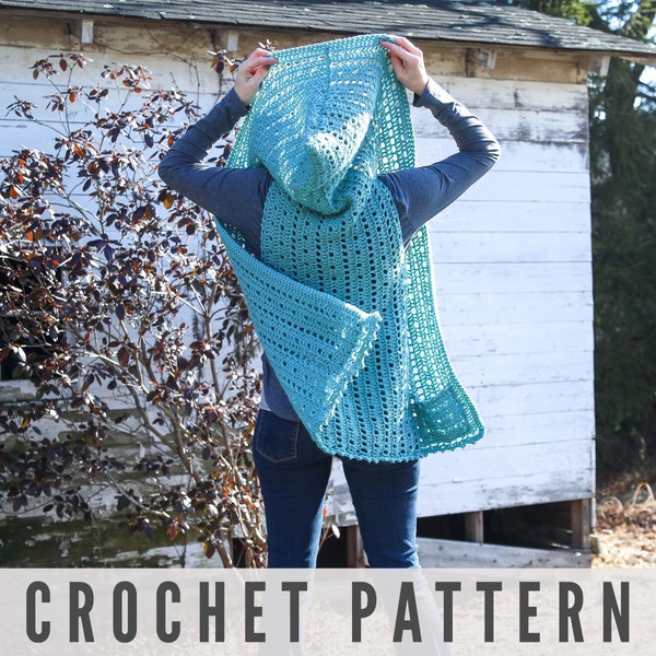 Crochet Hooded Vest Pattern - Easy Beginner crochet pattern