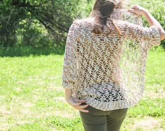 Crochet Cocoon Pattern / Celia Cocoon / Easy Crochet Pattern / Crochet Shrug / Cocoon Cardigan / Cocoon Sweater / Beginner Friendly