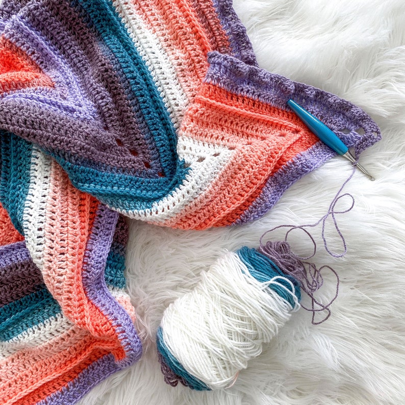 Crochet Wrap or Shawl or Triangle Scarf Pattern Beginner Friendly Crochet Pattern image 4