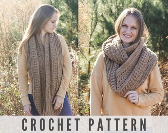 CROCHET PATTERN - Cowl, Circle Scarf, Infinity Cowl, Chunky Cowl