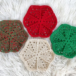 CROCHET HEXAGON PATTERN Crochet Christmas Hexagon Blanket, Crochet Hexi Patterns image 6