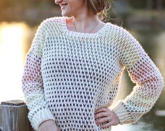 Oversized Crochet Sweater Pattern: Easy Pullover (PDF Download)