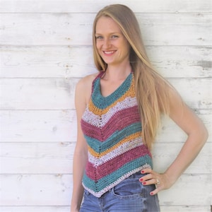 Crochet Halter Top Pattern / Crochet Shirt Pattern / Crochet Halter Pattern / Summer Crochet Pattern / Crochet Diagram / Harper Halter