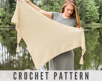 CROCHET PATTERN - Triangle Shawl Crochet Pattern