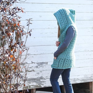 Crochet Hooded Vest Pattern: Easy Beginner PDF image 2