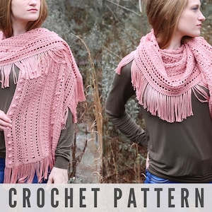 CROCHET PATTERN Modern and Beautiful Crochet Shawl Pattern image 1