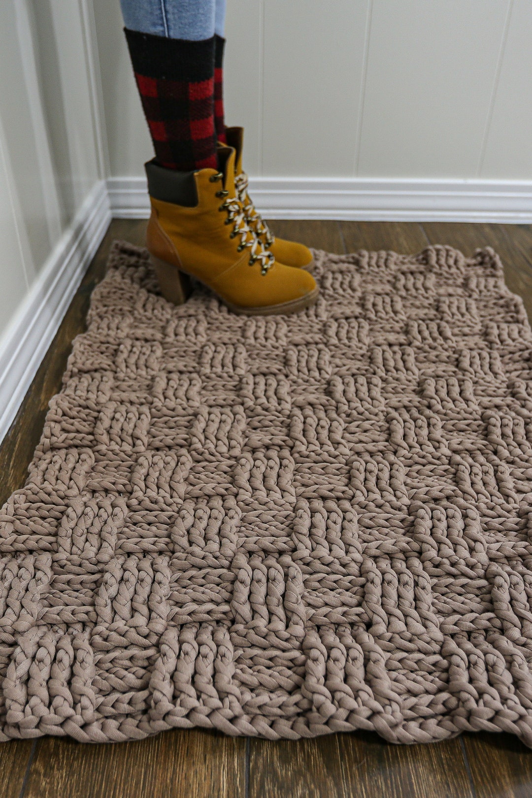 Chunky Crochet Rug Pattern: Easy DIY Super Bulky Yarn (PDF Pattern) - Etsy