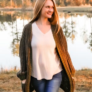 Crochet Pattern - Sophia Cardigan with Pockets