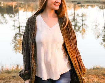 Crochet Pattern - Sophia Cardigan with Pockets