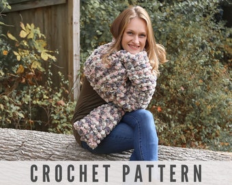 Crochet Pattern for a Pocket Scarf - Beginner Crochet Pattern