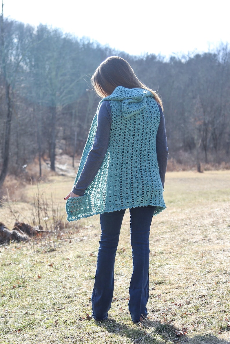 Crochet Hooded Vest Pattern: Easy Beginner PDF image 8