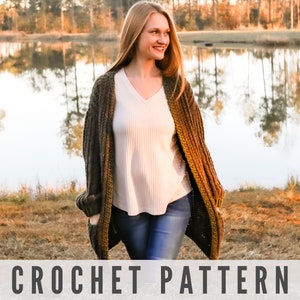 Crochet Pattern - Sophia Cardigan with Pockets