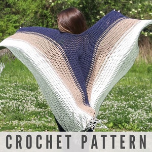 Crochet Pattern / Crochet Wrap / Crochet Ruana / Crochet Poncho / Crochet Shrug / Crochet Tutorial / Crochet PDF