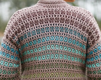 Interlocking Crochet Coatigan Pattern: Reversible Double Sided Jacket (PDF Pattern)