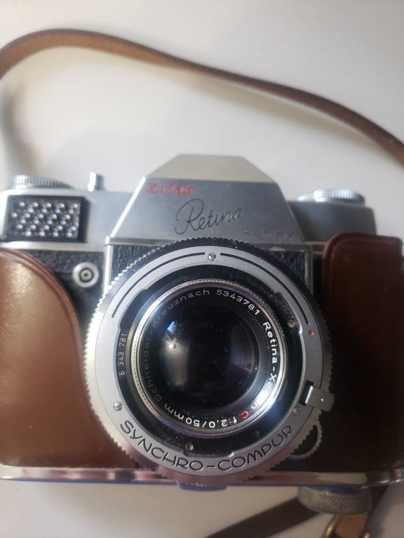 Kodak RetinaFlexⅣ 実写確認品 Kodak Retina Reflex Camera Synchro-compur Vintage With Brown