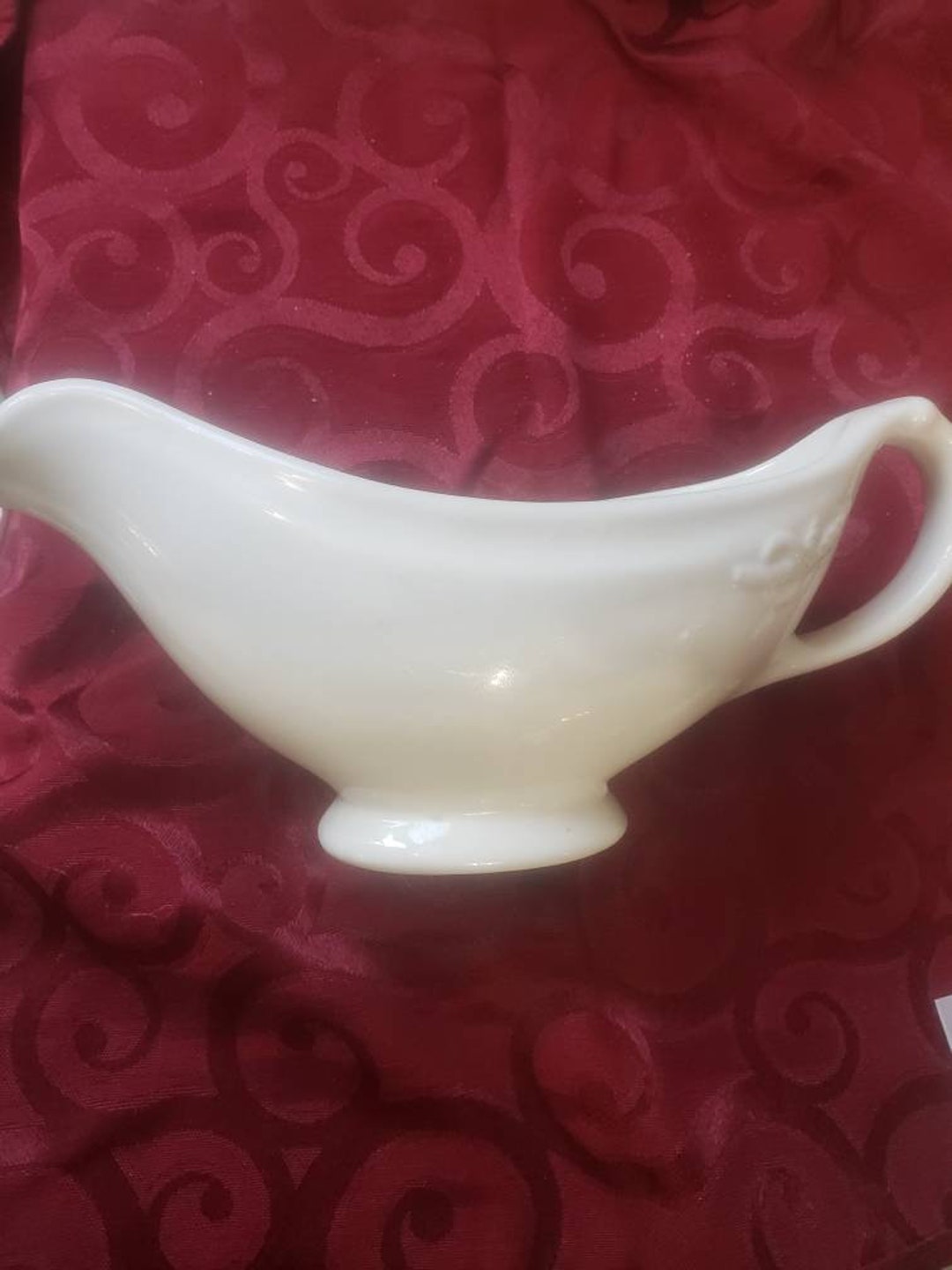 Vintage Hall White Ironstone Gravy Boat Free Shipping Etsy