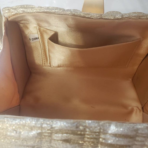 Vintage purse  evening bag gold free shipping - image 5