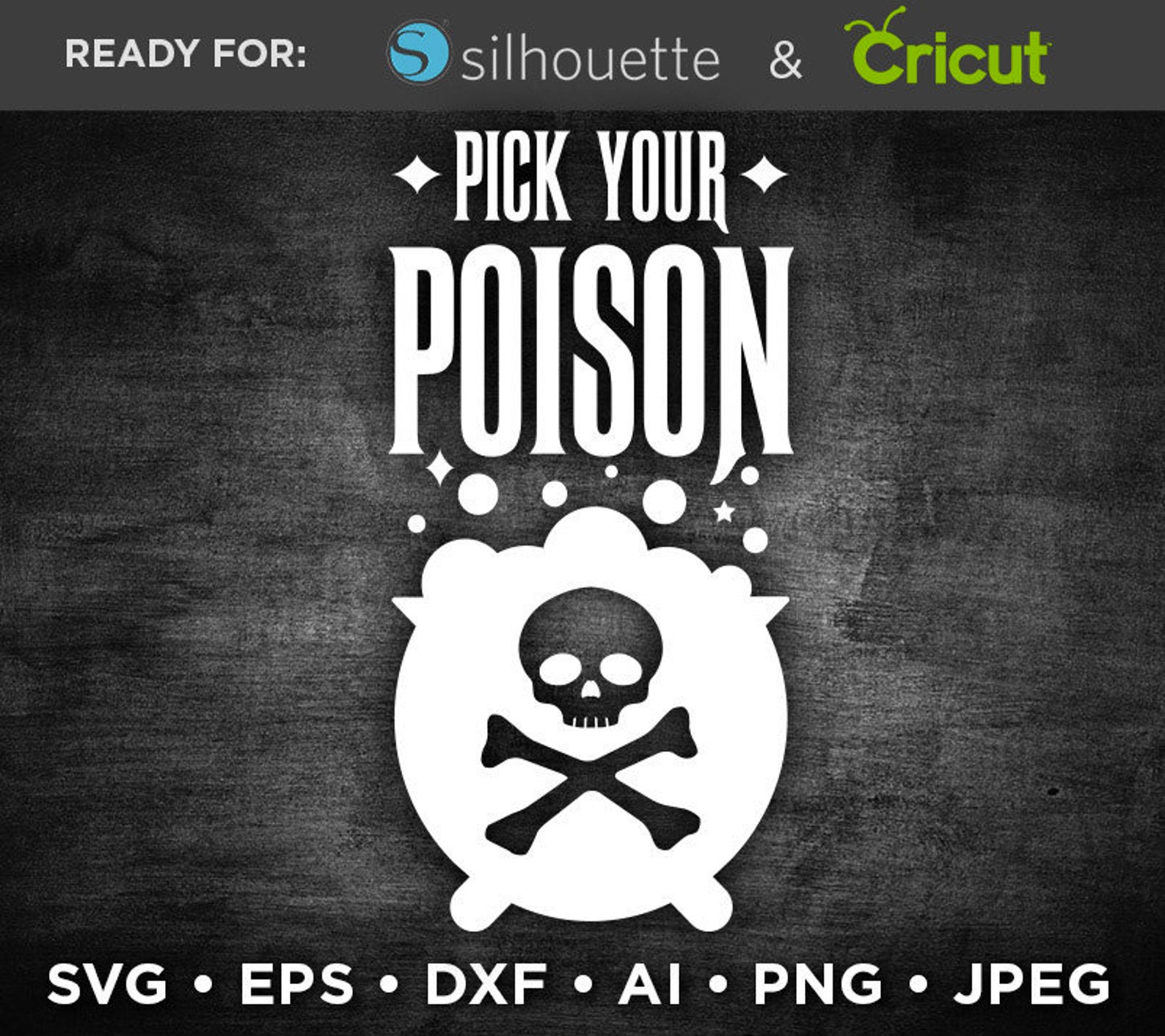 Halloween Svg Files Pick Your Poison Svg File Halloween Etsy