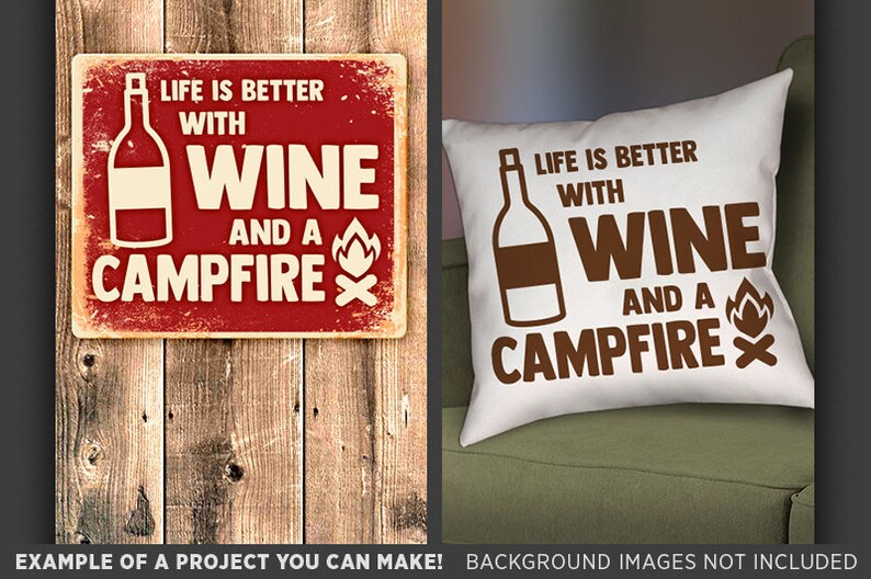 Life is Better with Wine and a Campfire SVG Camping Svg | Etsy