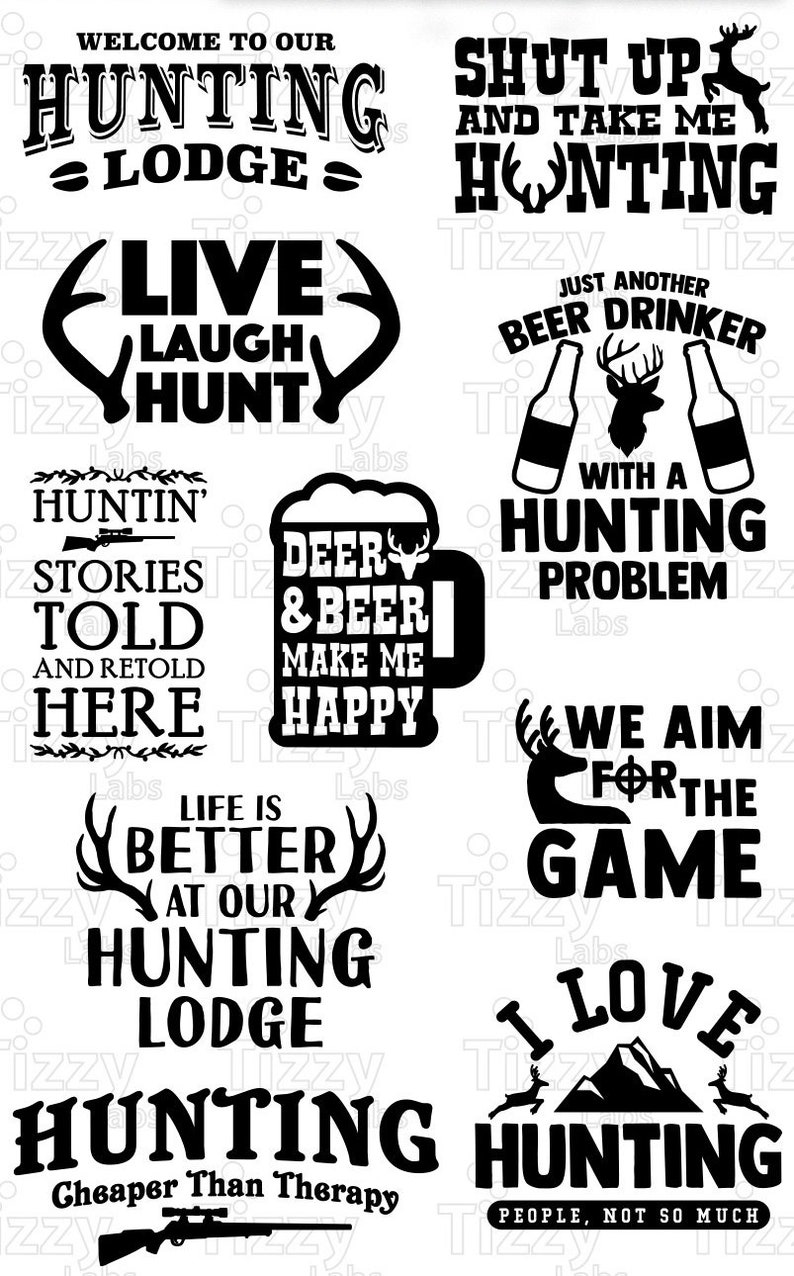Download HUNTING Svg Bundle Set 2 HUNTING Signs Hunting Decor Svg ...