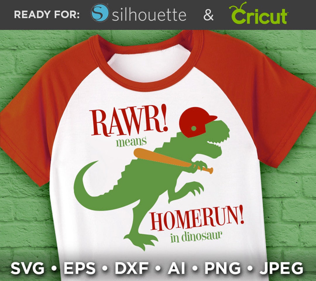 Que Veut Dire Rawr En Langage Dinosaure Dinosaure SVG RAWR signifie Home Run en dinosaure Svg - Etsy France