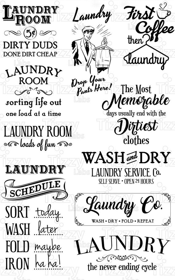 Download Laundry Room Signs Svg Bundle Set Laundry Room Decor Svg Etsy
