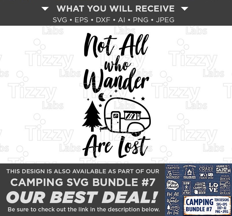 Not All Who Wander Are Lost Svg Camping Life Svg Camping | Etsy