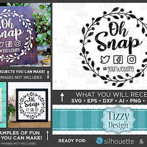 Oh Snap SVG Wedding Sign Take Photos Wedding Sign Svg | Etsy