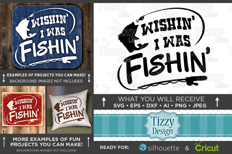 Download Wishin' I Was Fishin' Svg File Fishing SVG Women | Etsy