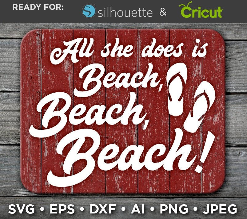 Download All She Does Is Beach Beach Beach Svg Beach Decor Beach Etsy
